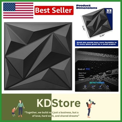 33-Pack 3D PVC Wall Panels - Transform Your Interior Décor Effortlessly