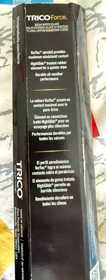 Limpiaparabrisas de haz premium TRICO Force 24 pulgadas. 25-240. NUEVO Foto 3 de 4