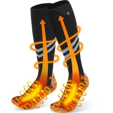 Heated Socks for Men Women with 6000mAh Rechargeable Battery, Socks with 4 He...