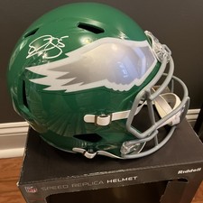 DONOVAN MCNABB SIGNED PHILADELPHIA EAGLES SPEED REPLICA HELMET BECKETT QR