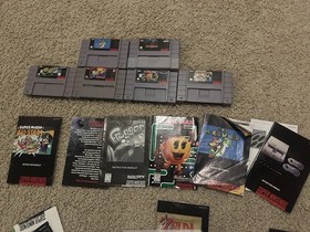 Huge Super Nintendo (17) Video Game Lot Zelda, NBA Jam, Star Wars - Tested!