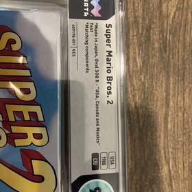 WATA 9.0 Super Mario Bros. 2 NES CIB [Matching Comp]! Japan, Oval SOQ R, Mexico
