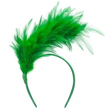 GHGMAO Feather Headband Fascinator for Women Halloween Christmas Cocktail Tea...