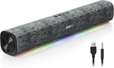 Versatile Bluetooth Soundbar Speakers - Rechargeable with AUX & 4 Lighting Modes