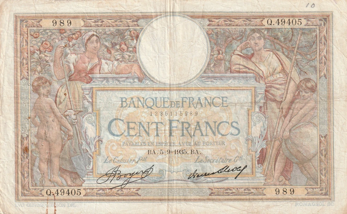 1935 Year French Paper Money for sale | eBay