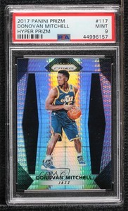 2017-18 Panini Prizm Hyper Prizm Donovan Mitchell #117 PSA 9 MINT Rookie RC
