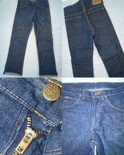 VTG 60S MENS 32 X 31 LEE RIDERS DARK DENIM BOOT CUT JEANS PANTS