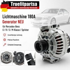 F&uuml;r Mercedes-Benz G R S M-Klasse Sprinter LICHTMASCHINE GENERATOR 180A NEU