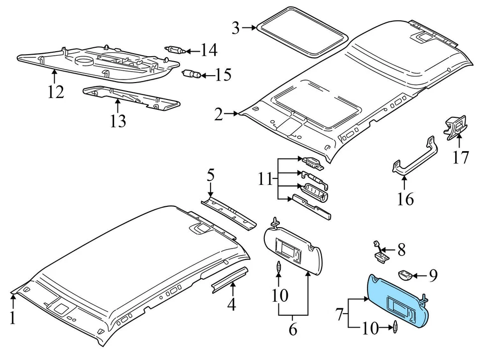 AUDI A8 QUATTRO 1997-1999 - PARASOL IZQUIERDO / ESPEJO 4D0857551F Foto 4 de 4