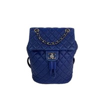 Chanel Lambskin Quilted Small Urban Spirit Backpack Women Blue One Size