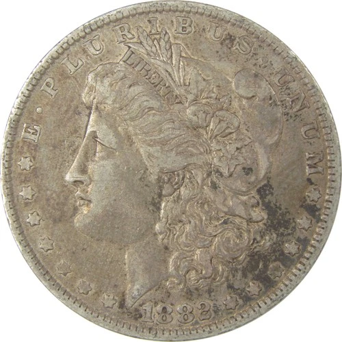 1882 O/S Morgan Dollar XF EF Extremely Fine Silver $1 Coin SKU:I20273