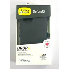 OtterBox Defender Case with Holster Case for iPhone 16 Plus, Black Case