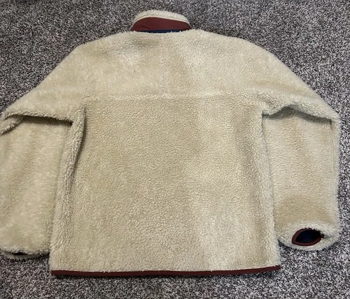 Patagonia Retro-X Men's Fleece Full Zip Jacket Beige and Red/Maroon image 2
