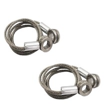 2 PCS Silver Metal Hood Control Cables for Peterbilt 357/375/377/378/379
