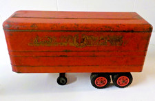 Vintage 50s Wyandotte Motor Cargo Semi Trailer Pressed Steel Van 16 inches