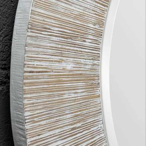 Uttermost Repose Natural Bamboo 36" Round Wall Mirror - Picture 4 of 7