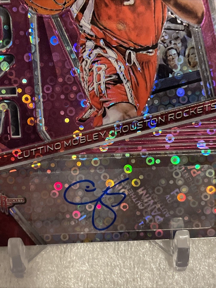 (2) 2018-19 PANINI SPECTRA ICONS CUTTINO MOBLEY NEON GREEN & PINK AUTO SP#/25 - Image 2 of 4