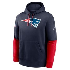 Men  s New England Patriots Nike NFL Sideline Club Fleece Pullover Hoodie SZ M