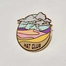 New! Hat Club - Exclusive Pin Sandstorm Collection Series Sand Sky Clouds Brown