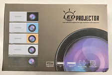 Portable White Multi-Media HD Mini LED Projector Music Photo Video Text NIB
