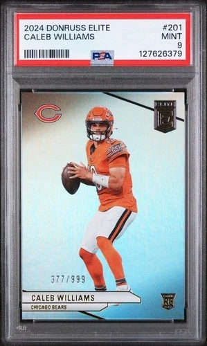 2024 PANINI DONRUSS ELITE #201 CALEB WILLIAMS ROOKIE (RC) /999 Bears PSA 9