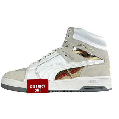Hajime Sorayama x Puma Slipstream Mid White Silver - Size 12 - 394616 01