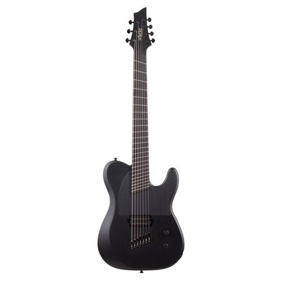 Schecter PT-7 Multiscale Black Ops, Satin Black Open Pore - E-Gitarre