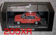 1 43 Peugeot 205 XR Red 1988 PEUGEOT
