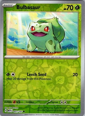 2023 Pokemon Bulbasaur #1/165