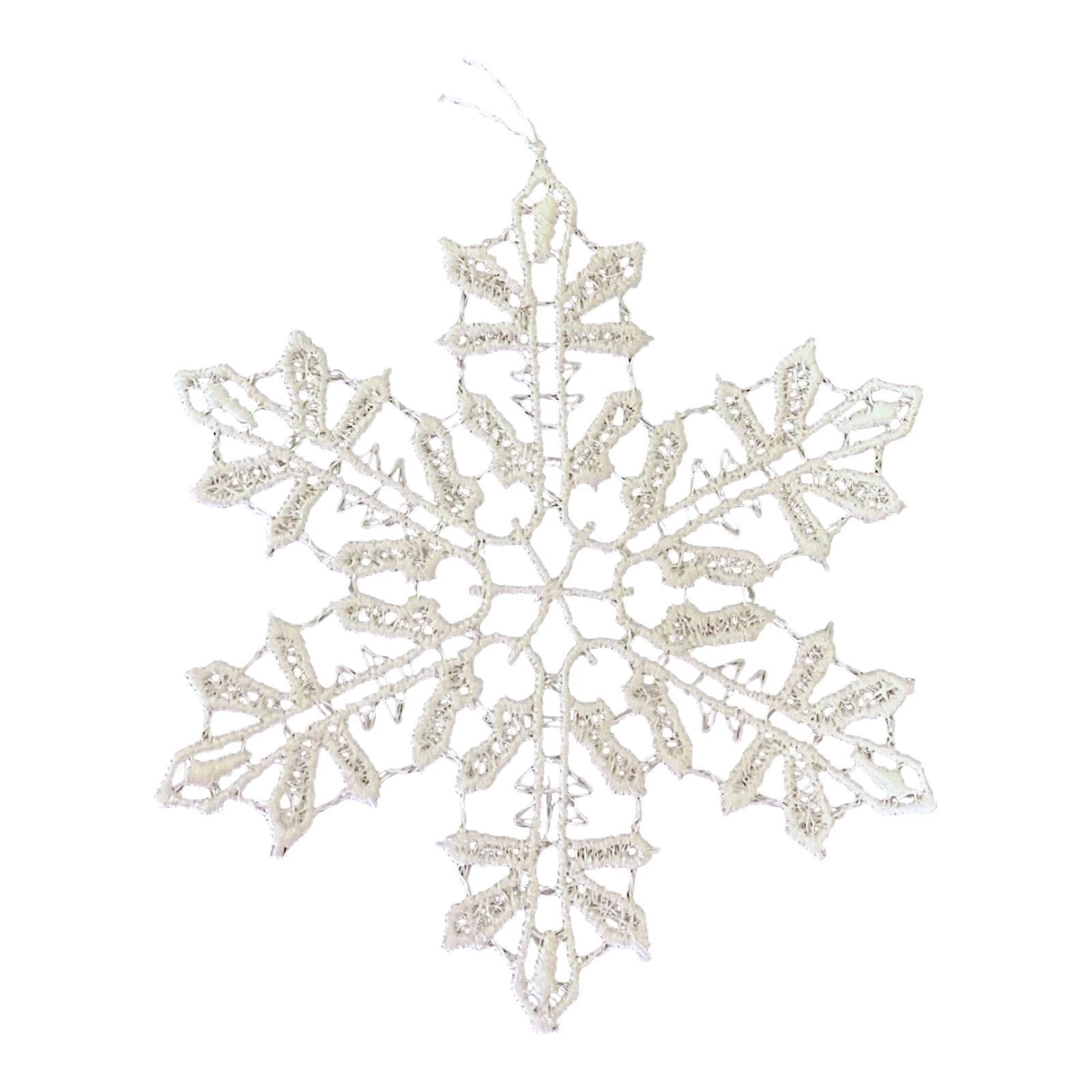 Pinnacle Peak Trading Snowflake Snowstars Christmas Tree German Lace Ornament Hangers - Thumbnail 4