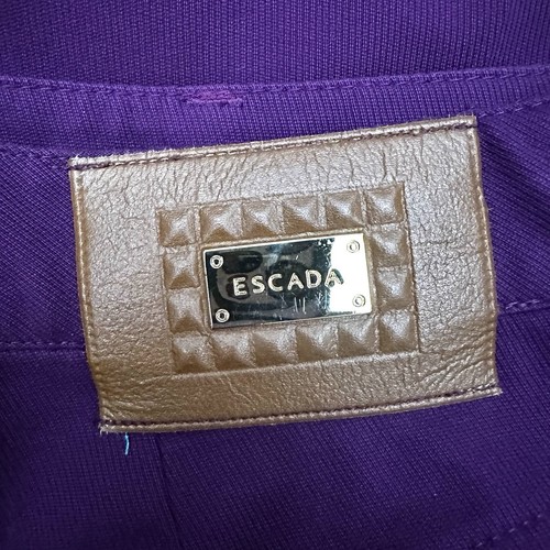 Escada Straight Leg Purple Twill Pants Women’s EU 42 / US Large - Picture 8 of 15