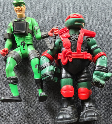 TMNT Raphael Action Figure Set Mixed Lot Green Red Black Plastic Turtle