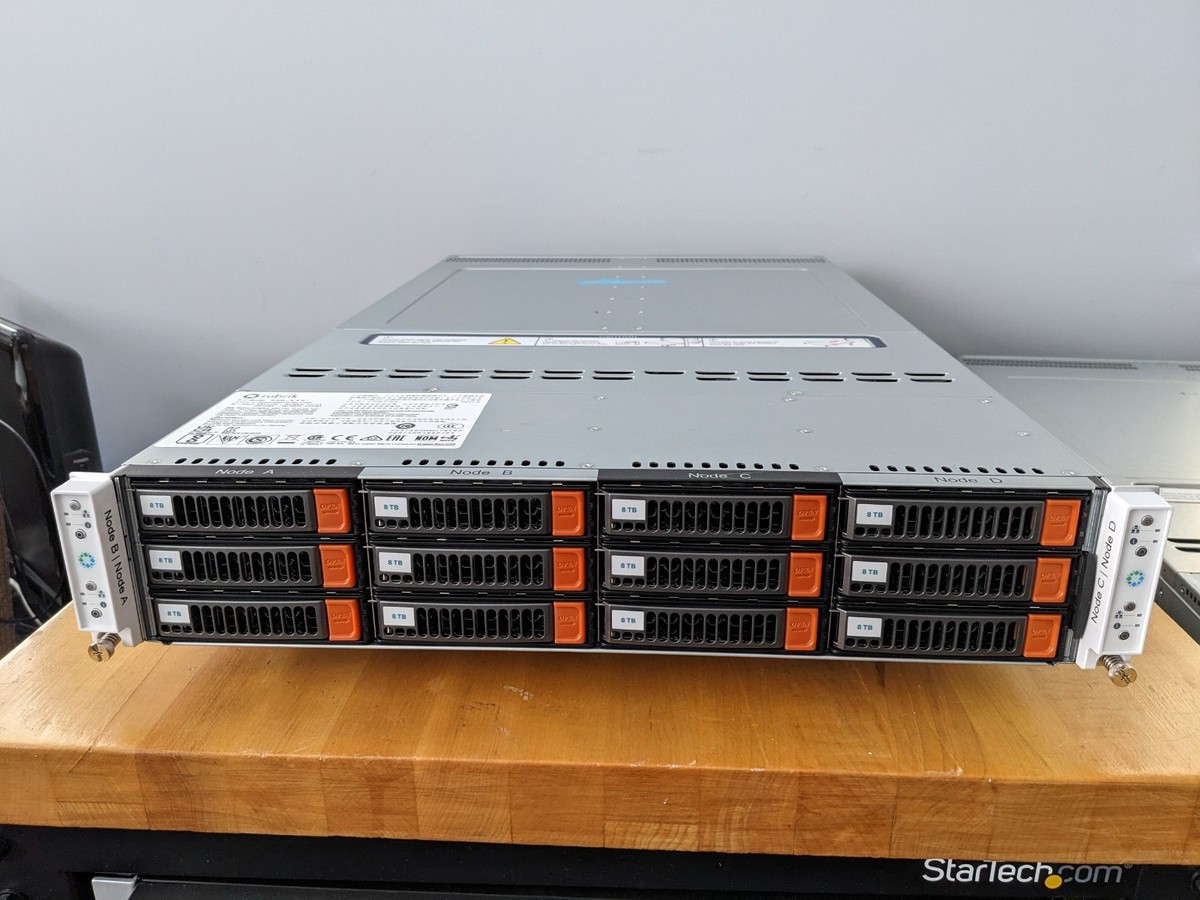 Rubrik R6408 Supermicro X11DPT-B Intel 4210 4x Node 2U Server CSE