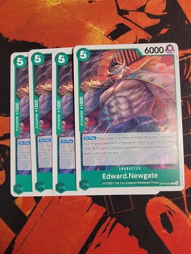 4X One Piece Edward.Newgate Common OP10-024 English NM