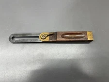 (m) VINTAGE STANLEY NO. 25 8" SLIDING T BEVEL ROSEWOOD BRASS - VGC - USA