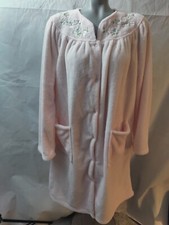 Jasmine Rose Intimates Pink Fluffy Women's Housecoat Robe Size L