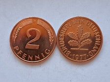 2 Pfennig von 1977 D - Polierte Platte