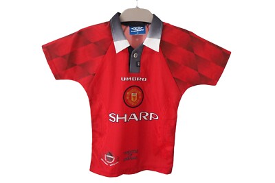 Vintage MANCHESTER UNITED Umbro Jersey T-Shirt Kids football