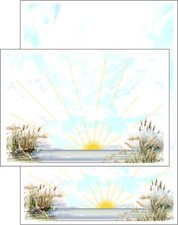 "Sunrise"  - A5 Letter Writing Paper and envelopes 100gsm premium white