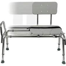 DMI Tub Transfer Bench and Sliding Shower Chair Adjustable Seat Height 400 Lbs