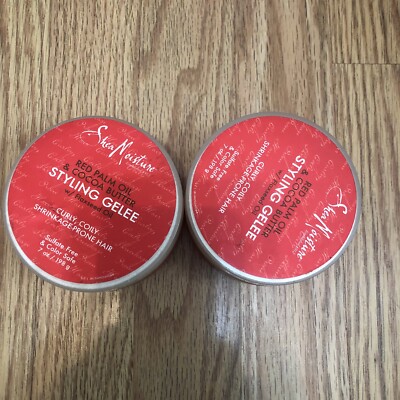 2X Shea Moisture Styling Gelee Red Palm Oil & Cocoa Butter w Flaxseed Oil 7 Oz.