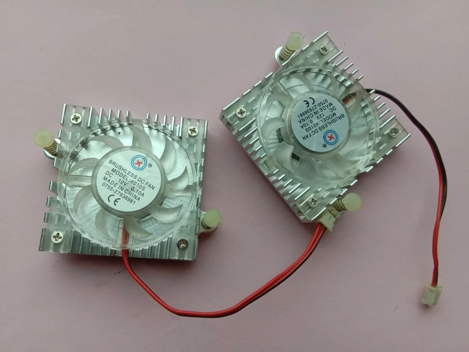 10 pcs Brushless DC Cooling Fan 4010S 12V 9 Blade 45x45x10mm 2pin White Heatsink - Image 4 of 4