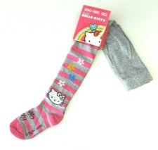 Strumpfhose 92/98 104/110,116/122 Katze Mädchen Hello Kitty grau rosa gestreift 
