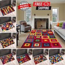 Multi Colour Area Rug Large Living Room Carpet Bedroom Hallway Runner Mat