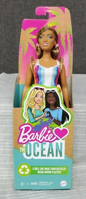 Barbie Loves The Ocean Beach-Themed Doll Curvy Brunette New 2021 Kids Gift