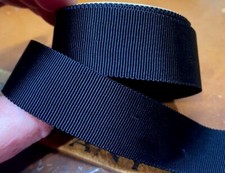 vintage acetate trim petersham black 1" ribbon 59"pc made in USA