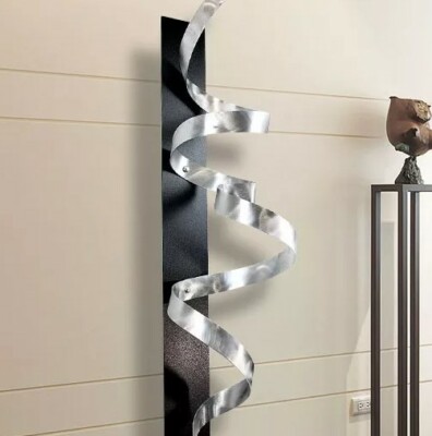 Metal Wall Art Hanging Sculpture Modern Silver Black Abstract Metal Wall Art Hanging Sculpture Modern