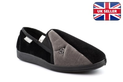 Dunlop Mens Slippers Mens Carpet Slippers Memory Foam Washable Slippers  UK