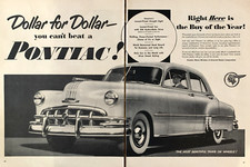 Pontiac Straight Eight General Motors Vintage 2 Page Print Ad 1950 #1656