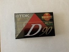 TDK D90 High Output Low Noise IEC 1/Type 1 90 Min Cassette lot Of 7 